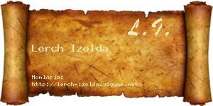 Lerch Izolda névjegykártya